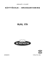ROSENLEW RJVL 179 Ohjekirja