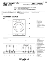 Whirlpool AWG 1112 S/PRO Käyttöohjeet