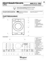 Whirlpool AWG 912 S/PRO Käyttöohjeet