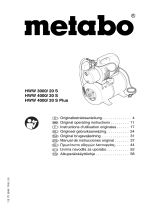 Metabo HWW 3000/ 20 S Käyttö ohjeet