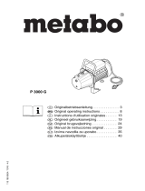 Metabo P 3000 G Käyttö ohjeet