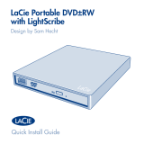 LaCie Portable DVD±RW with LightScribe Design by Sam Hecht Aloituksen pikaopas