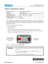Vaisala POWER-1 Ohjekirja