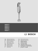 Bosch MSM7700/02 Omistajan opas