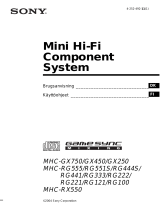 Sony MHC-RG441 Käyttö ohjeet