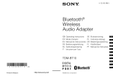 Sony TDM-BT10 Omistajan opas
