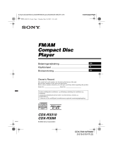 Sony CDX-R30M Omistajan opas
