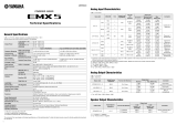 Yamaha EMX5 Powered Mixer määrittely