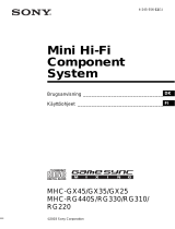Sony MHC-GX45 Käyttö ohjeet