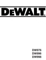 DeWalt DW998 T 5 Omistajan opas