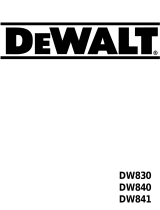 DeWalt DW841 Ohjekirja