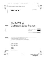 Sony CDX-GT35U Omistajan opas