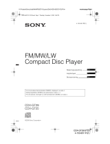 Sony CDX-GT29 Omistajan opas