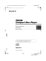 Sony CDX-S11 Omistajan opas