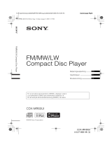 Sony CDX-MR60UI Omistajan opas
