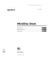 Sony MDS-JE510 Omistajan opas