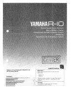 Yamaha R-10 Omistajan opas