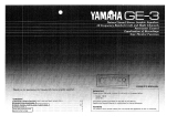 Yamaha GE-3 Omistajan opas