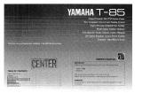 Yamaha T-85 Omistajan opas
