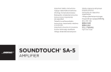 Bose SoundTouch SA-5 amplifier Käyttö ohjeet