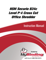 MyBinding HSM Securio B34C Level 3 Cross Cut Ohjekirja