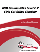 MyBinding HSM Securio B34S Level 2 Strip Cut Ohjekirja