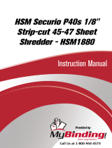 MyBinding HSM Securio P40S 1/8" Strip-cut Ohjekirja