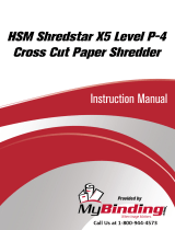 MyBinding HSM Shredstar X5 Level 3 Cross Cut Paper Shredder Ohjekirja