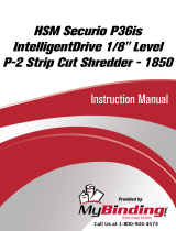 MyBinding HSM Securio P36s Level 2 Strip Cut Office Shredder Ohjekirja