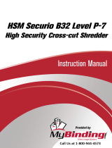 MyBinding HSM Securio B32 L6 Cross Cut Shredder Ohjekirja