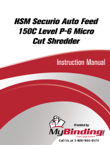 MyBinding HSM Securio Auto Feed 150C Level 5 Micro Cut Shredder Ohjekirja