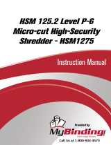 MyBinding HSM 125.2 Level 5 Micro Cut Shredder Ohjekirja