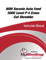 MyBinding HSM Securio Auto Feed 500C Cross Cut Shredder Ohjekirja