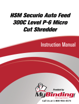 MyBinding HSM Securio Auto Feed 300C Level 5 Micro Cut Shredder Ohjekirja