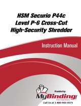 HSM HSM Securio P44c Level P-6 Cross-Cut High-Security Shredder Ohjekirja