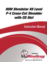 MyBinding HSM Shredstar X8 Level P-4 Cross-Cut Shredder Ohjekirja