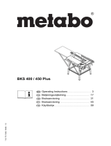 Metabo BKS 400 Plus 3,10 WNB Käyttö ohjeet