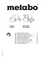Metabo P 4000 S Käyttö ohjeet