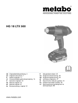 Metabo HG 18 LTX 500 Käyttö ohjeet