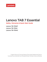 Lenovo TB-7304I Safety, Warranty & Quick Start Manual