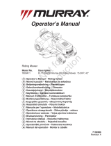 Simplicity MULTI-LANGUAGE OPERATOR'S MANUAL, MURRAY RIDING MOWER 15.5HP 42" Ohjekirja