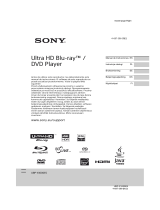 Sony UBP-X1000ES Omistajan opas