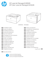 HP LaserJet Managed E40040 series Asennusohje