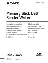 Sony MSAC-US20 Operating Instructions Manual