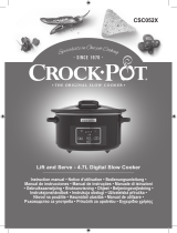 Crock-Pot CROCK POT CSC052X 4.7L Digital Slow Cooker Ohjekirja