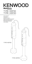 Kenwood HDP30 Immersion Blender Käyttö ohjeet