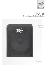 Peavey PV 118D Powered Subwoofer Käyttö ohjeet